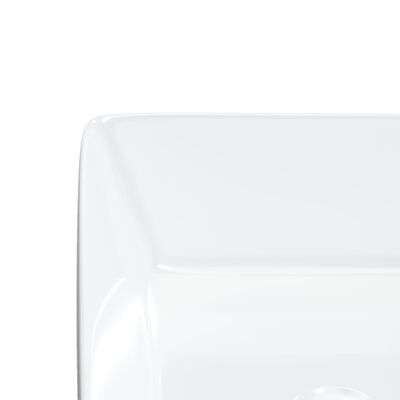 vidaXL Umývadlo biele 48x37x13 cm keramické obdĺžnik