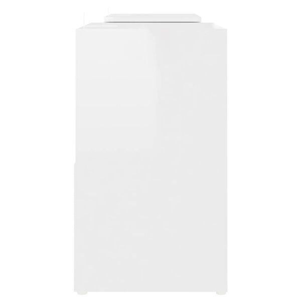 vidaXL TV skrinka, lesklá biela 104x30x52 cm, kompozitné drevo