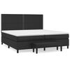 vidaXL Boxspring posteľ s matracom čierna 200x200 cm umel&aacute; koža