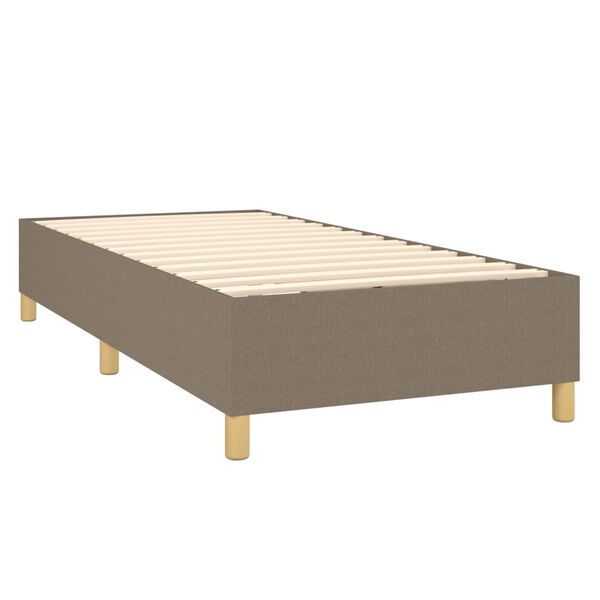 vidaXL Posteľn&yacute; r&aacute;m boxspring s matracom sivohned&yacute; 90x190 cm l&aacute;tka