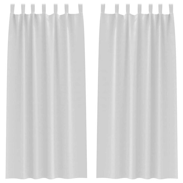 vidaXL Z&aacute;clony na zatemnenie s kr&uacute;žkami 2 pcs Bled&aacute; &scaron;ed&aacute; 245 x 140 cm