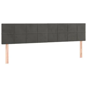 vidaXL Čel&aacute; postel&iacute; tmavo&scaron;ed&eacute; 200x5x78/88 cm zamatov&eacute;