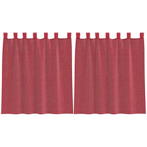 vidaXL Vo&aacute;lov&eacute; z&aacute;vesy so slučkami, 2 ks, v&iacute;novo červen&eacute;, 140x140 cm