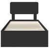 vidaXL R&aacute;m postele so z&aacute;suvkou Čierna 100 x 200 cm Kompozitn&eacute; drevo