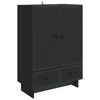 vidaXL Serv&iacute;rovacia skriňa Čierny 66 x 34,5 x 95 cm Kon&scaron;truovan&eacute; drevo