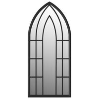 vidaXL Zrkadlo čierne 70x30 cm železo interiérové