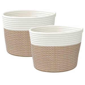 vidaXL &Uacute;ložn&eacute; ko&scaron;e 2 ks hned&eacute; a biele &Oslash;24x18 cm bavlna