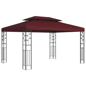 vidaXL Alt&aacute;nok 3,97 x 2,96 x 2,68 m V&iacute;no červen&eacute; Polyester a oceľ