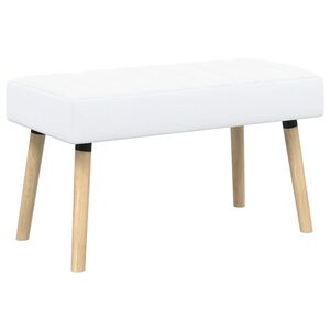 vidaXL Pruhovo pre&scaron;it&aacute; lavica Biela 80 x 40 x 46 cm L&aacute;tka