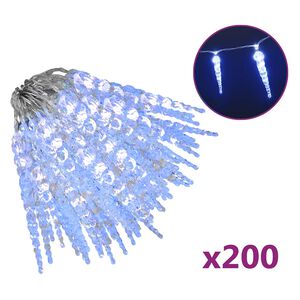 vidaXL Vianočn&eacute; svietiace cenc&uacute;le 200 LED tepl&eacute; biele 20 m akryl. PVC