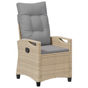 vidaXL Z&aacute;hradn&eacute; leh&aacute;tko Beige a svetlo &scaron;ed&aacute; 56 x 60 x 112 cm polyratan