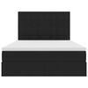 vidaXL Postel s &uacute;ložn&yacute;m prostorem a LED svetlom Čierna 140 x 190 cm