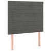 vidaXL Čelo postele tmavosiv&eacute; 90x5x118/128 cm zamatov&eacute;