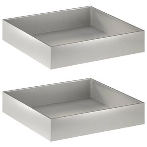 vidaXL Z&aacute;hradn&yacute; kvetin&aacute;č 2 ks Strieborn&aacute; 80 x 80 x 20 cm