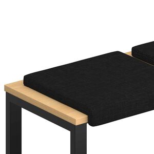 vidaXL Vank&uacute;&scaron; na lavičku 2 ks L&aacute;tka Čierna Hĺbka 35 cm