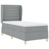vidaXL Boxspring posteľ s matracom tmavo&scaron;ed&aacute; 90x190 cm Svetlosiv&aacute;