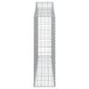 vidaXL Oblúkové gabiónové koše 8ks 200x30x100/120cm pozinkované železo