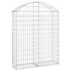 vidaXL Obl&uacute;kov&yacute; gabionov&yacute; k&ocirc;&scaron; 100x30x120/140cm pozinkovan&eacute; železo