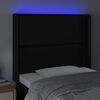 vidaXL Čelo postele s LED čierne 103x16x118/128 cm umelá koža