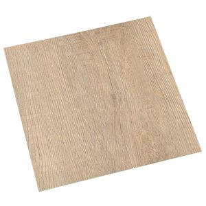 vidaXL Samo-lepiace podlahov&eacute; dosky Tmavohned&aacute; a &scaron;ed&aacute; 30,5 x 30,5 cm