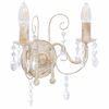 vidaXL N&aacute;stenn&aacute; lampa s kor&aacute;lkami starožitn&aacute; biela 2 x žiarovka E14