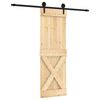 vidaXL Posuvn&eacute; dvere Pr&iacute;rodn&aacute; a čierna 70 x 210 cm