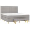 vidaXL Boxspring posteľ s matracom svetlosiv&aacute; 100x200 cm l&aacute;tka