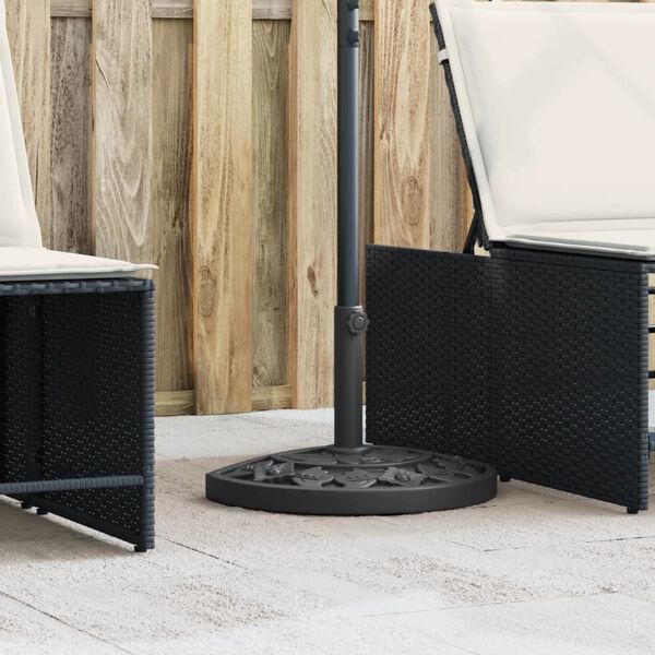 vidaXL Podstavec pod slnečník pre Ø38/48 mm tyče 9 kg polkruh