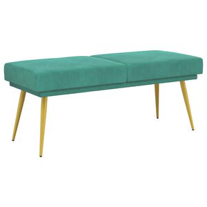 vidaXL Dvojvrstvov&aacute; lavica Tyrkysov&aacute; 120 x 45 x 46 cm Zamat