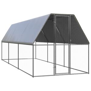 vidaXL Vonkaj&scaron;ia klietka pre sliepky 2x6x2 m pozinkovan&aacute; oceľ