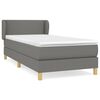 vidaXL Boxspring posteľ s matracom tmavosiv&aacute; 90x190 cm l&aacute;tka