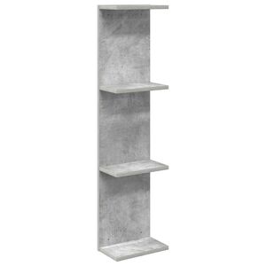 vidaXL Stenn&aacute; polica Bet&oacute;novo siv&aacute; 25 x 15 x 100 cm Kompozitn&eacute; drevo