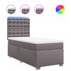 vidaXL Boxspring posteľ s matracom siv&aacute; 100x200 cm umel&aacute; koža