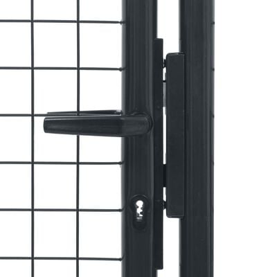 vidaXL Záhradná brána, pletivo, pozinkovaná oceľ 100x175 cm, sivá