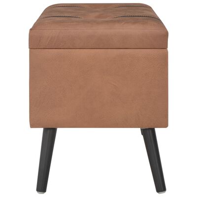 vidaXL Úložné stoličky 3 ks hnedé umelá koža
