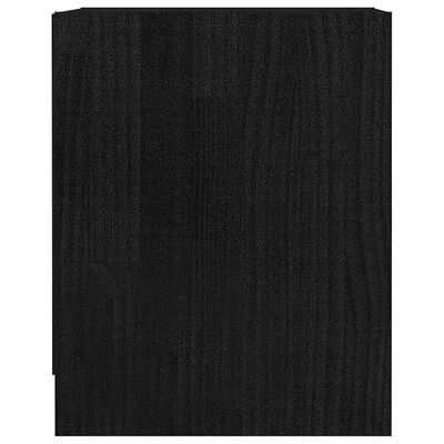 vidaXL Nočný stolík čierny 35,5x33,5x41,5 cm borovicový masív