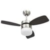 vidaXL Stropn&yacute; ventil&aacute;tor so svetlom a ovl&aacute;dačom 76 cm, tmavohned&yacute;