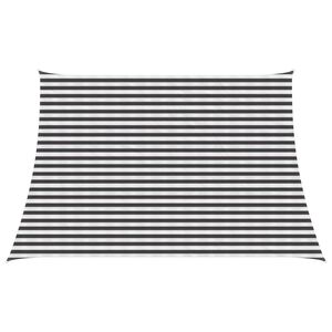 vidaXL Plachta na tienenie Antracitov&aacute; a biela 4 / 5 x 3 m HDPE