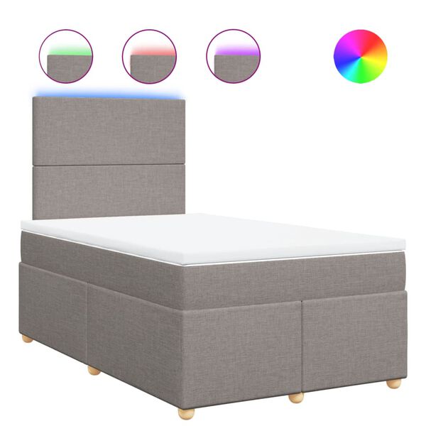 vidaXL Boxspring posteľ s matracom sivohned&yacute; 120x200 cm l&aacute;tka