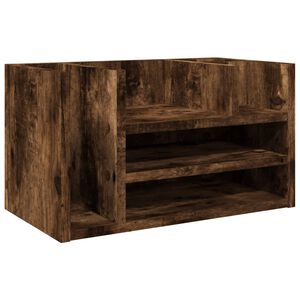 vidaXL Organiz&eacute;r na st&ocirc;l dymov&yacute; dub 44,5x24x25 cm kompozitn&eacute; drevo