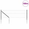 vidaXL Stĺp na plot. Siv&aacute; 100 x 0,6 m (25 mm mriežka) Ocel a PVC