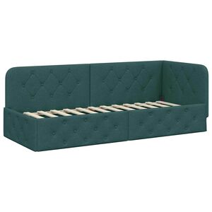 vidaXL Rohov&yacute; r&aacute;m postele Tmavozelen&aacute; 80 x 200 cm l&aacute;tka