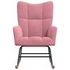 vidaXL Hojdacie kreslo ružové zamat
