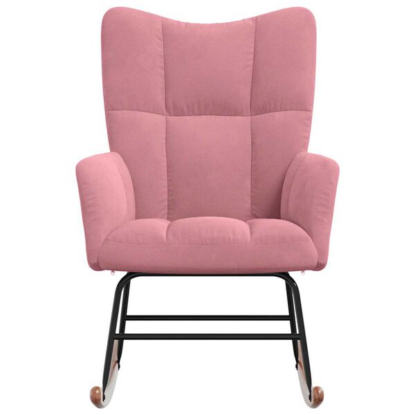 vidaXL Hojdacie kreslo ružové zamat