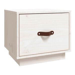 vidaXL Nočn&yacute; stol&iacute;k biely 40x34x35 cm mas&iacute;vne borovicov&eacute; drevo