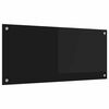 vidaXL Kuchynský backsplash Čierna 90 x 40 cm tvrdené sklo