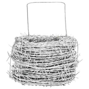 vidaXL Ostnat&yacute; dr&ocirc;t Strieborn&aacute; 50 m Pozinkovan&aacute; oceľ