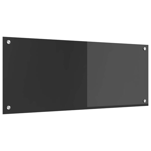 vidaXL Kuchynský backsplash Tmavo šedá 100 x 40 x 0,6 cm tvrdené sklo