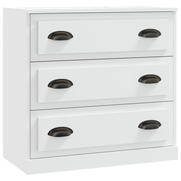 vidaXL Komoda biela 70x35,5x67,5 cm spracované drevo