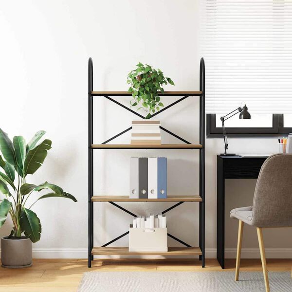 vidaXL Reg&aacute;l na knihy Remeseln&yacute; dub 80 x 30 x 146 cm Kompozitn&eacute; drevo